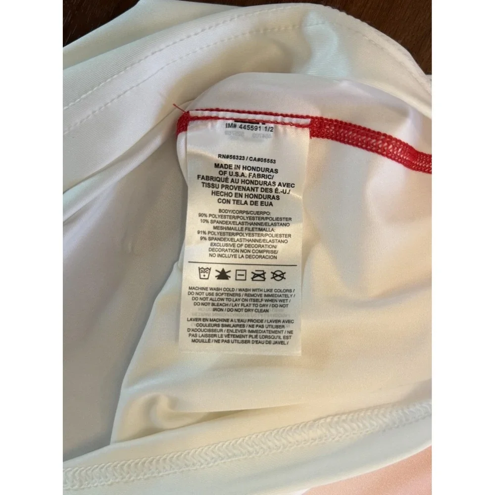 Nike Pro 3/4 Sleeve Shirt BSBL Baseball Raglan Crewneck Red White Men's Large L